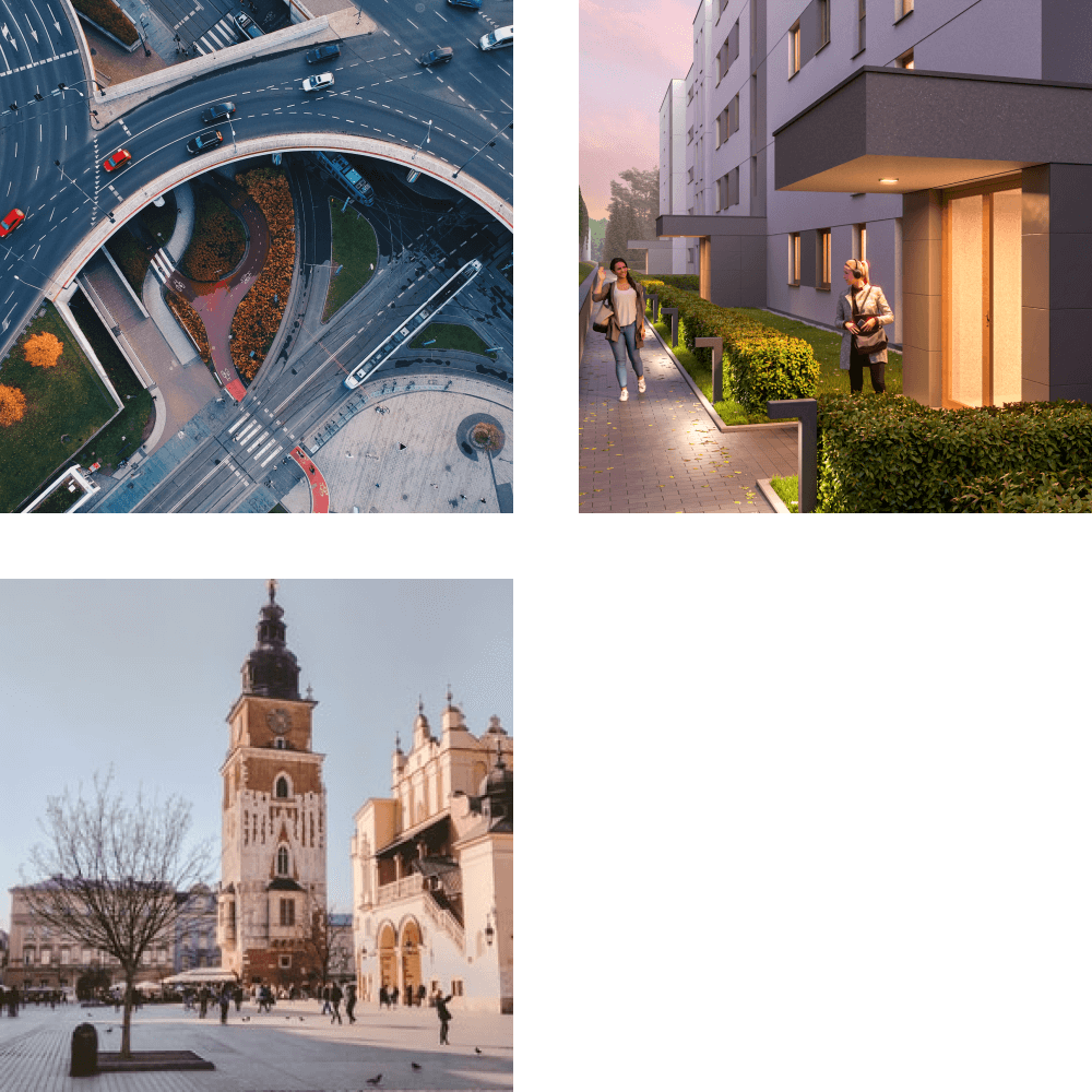 trzy ujęcia okolicy